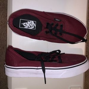 Maroon Original VANS size 6W Brand New